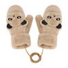 Clobeau Toddlers Mittens Kids Waterproof Winter Full Finger Magic Snow Ski Gloves Mitts (Brown) view 1