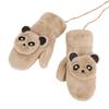 Clobeau Toddlers Mittens Kids Waterproof Winter Full Finger Magic Snow Ski Gloves Mitts (Brown) view 3