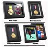 Medal Display Shadow Box - Single Medal Case - Perfect for Runners, Marathon, Race Winner, Soccer, Football, Gymnastics & All Sports (Black, 6x8) view 2