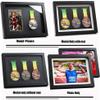 IHEIPYE Medal Display Shadow Box - 3 Medal Display Case - Perfect for Runners, Marathon, Race Winner, Soccer, Football, Gymnastics & All Sports (Black, A4) view 2