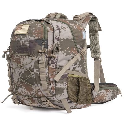 Diamond Candy Waterproof Hiking Backpack for Men and Women, Lightweight Day Pack for Travel Camping, Camo, 40L