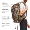 Diamond Candy Waterproof Hiking Backpack for Men and Women, Lightweight Day Pack for Travel Camping, Camo, 40L view 2