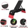 Yes4All Multifunctional Fitness Aerobic Step Platform/Aerobic Deck, Household Step Workout Bench for Home Gym (Red/Black) view 3