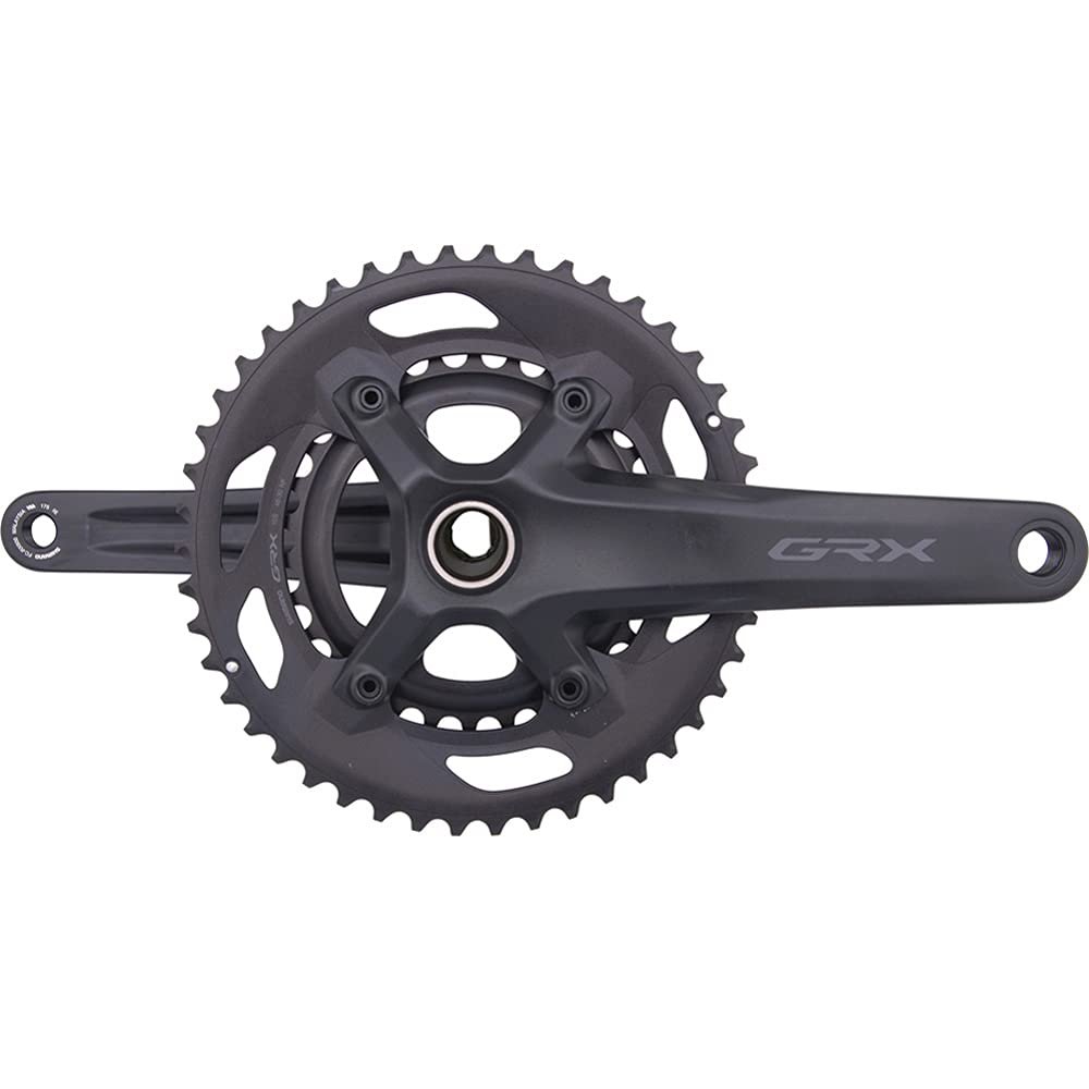Shimano GRX FC-RX600-10 Crankset - 175mm, 10-Speed, 46/30t, 110/80 BCD, Hollowtech II Spindle Interface, Black