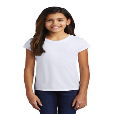 District Girls Perfect Tri Tee DT130YG XS White