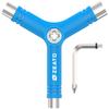 Zeato All-In-One Skate Tools Multi-function Portable Skateboard Y Tool Accessory with Y-type Allen Key and L-type Phillips Head Wrench Screwdriver - Blue view 1