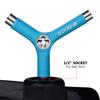 Zeato All-In-One Skate Tools Multi-function Portable Skateboard Y Tool Accessory with Y-type Allen Key and L-type Phillips Head Wrench Screwdriver - Blue view 4