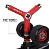 Zeato All-In-One Skate Tools Multi-function Portable Skateboard Y Tool Accessory with Y-type Allen Key and L-type Phillips Head Wrench Screwdriver - Red view 3