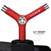 Zeato All-In-One Skate Tools Multi-function Portable Skateboard Y Tool Accessory with Y-type Allen Key and L-type Phillips Head Wrench Screwdriver - Red view 4