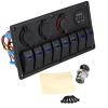 Marine Boat Rocker Switch Panel 8 Gang with Dual USB Outlets Digital Voltmeter LED 12V-24V for Truck RV Yacht view 1