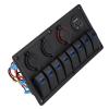Marine Boat Rocker Switch Panel 8 Gang with Dual USB Outlets Digital Voltmeter LED 12V-24V for Truck RV Yacht view 4