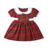 Baby Girl Christmas Dress Matching Newborn Girl Bodysuit Plaid Lace Princess Skirt Family Clothing (Dress,12-18 Months) view 1