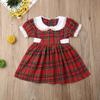 Baby Girl Christmas Dress Matching Newborn Girl Bodysuit Plaid Lace Princess Skirt Family Clothing (Dress,12-18 Months) view 2