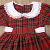 Baby Girl Christmas Dress Matching Newborn Girl Bodysuit Plaid Lace Princess Skirt Family Clothing (Dress,12-18 Months) view 3