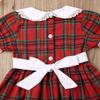 Baby Girl Christmas Dress Matching Newborn Girl Bodysuit Plaid Lace Princess Skirt Family Clothing (Dress,12-18 Months) view 4