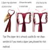BESMODZ Mens Zipper Tie Striped Champagne Formal Business Men Pre Tied Neck Ties view 4