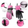 WALSKING Kids Winter Gloves-3M Thinsulate Snow Waterproof Ski Cold Weather Insulated Outdoor Snowboard Gloves for Boys Girls Youth view 4
