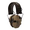 Walkers Razor Slim Electronic Shooting Hearing Protection Muff (American Flag Distressed, Tan, 2-Pack) Bundle with Walkie-Talkie Attachment (2-Pack), Glasses (2-Pack) and Cleaning Cloth (7 Items) view 2