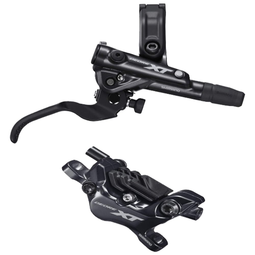 Shimano Deore XT BR-M8120/BL-M8100 XT 4 Pot Bled Brake Lever/Post Mount calliper, Front Right, M8120JLRXNA170