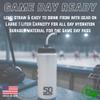 1 Liter Water Bottle with Straw | Hockey Water Bottle with Long Straw | Easy Squeeze Bottles + Built In Finger Grip | BPA-Free Sports Water Bottle for Football, Lacrosse & Boxing | Made in USA view 2
