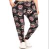 Leggings Depot JGA-S542-S1 Locked Skull Print Jogger Pants w/Pockets, Small view 2