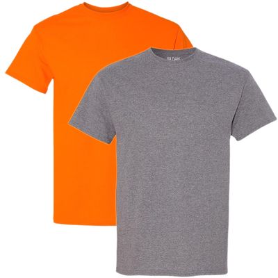 Gildan GildanMen'sDryBlendAdultT-Shirt,2-Pack,-SORANGE/GRAPHITEHEATHER,S
