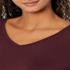 Amazon Essentials Women's 3/4 Sleeve V-Neck Swing T-Shirt (Available in Plus Size), Pack of 2, Black/Burgundy, Small view 4