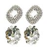2 Pairs Elegant Rhinestone Crystal Shoe Clips Detachable Shoes Buckle Shoe Decoration Charms Dress Hat Shoes Clips for Wedding Party (Silver) view 1