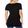 Amazon Essentials Women's Maternity Short-Sleeve Rouched Scoopneck T-Shirt, Pack of 2, Black, XX-Large view 2