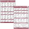 2 Pack Resistance Bands Volume 1 & 2 Exercise Poster Set - Resistance Tubes Workout Charts (Laminated, 18" x 24") view 1