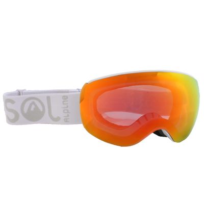 Alpinist Ski & Snowboard Goggles w/TWO Fast Changing Magnetic Lenses (sm-medium fit) (Blaze Revo Red (VLT-17% for bright & sunny conditions) & Storm (VLT-75% for low light & night time conditions)