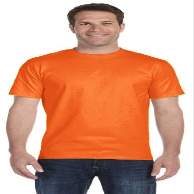5.6 oz. 50/50 T-Shirt (G800) Safety Orange, 2XL (Pack of 2)