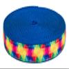 Country Brook Design - Kaleidoscope Ribbon on Royal Blue Nylon Webbing (1 Inch, 10 Yards) view 1