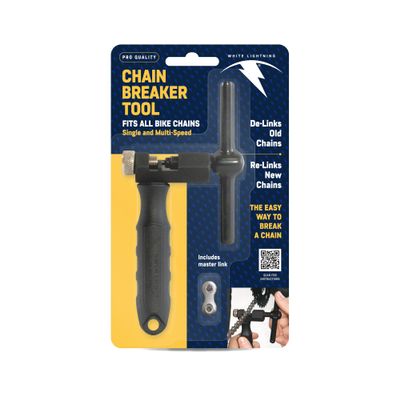White Lightning Chain Breaker Tool, Black, Tool and Spare Link