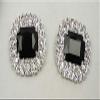 2 Pairs Elegant Rhinestone Crystal Shoe Clips Detachable Shoes Buckle Shoe Decoration Charms Dress Hat Shoes Clips for Wedding Party (Black) view 3