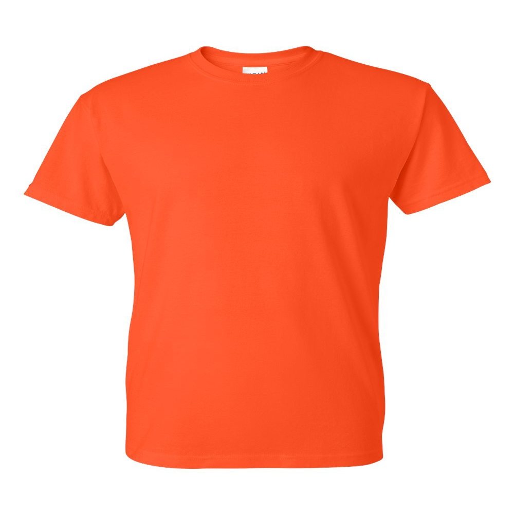 5.6 oz. 50/50 T-Shirt (G800) Orange, M (Pack of 2)