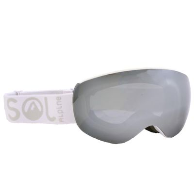 Alpinist Ski & Snowboard Goggles w/TWO Fast Changing Magnetic Lenses (adult small) w/Chrome (VLT-30% for bright & sunny conditions & Storm (VLT-75% for low light & night time conditions)