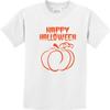 Happy Halloween with Pumpkin Sketch Youth Kids Shirt, White Large view 1