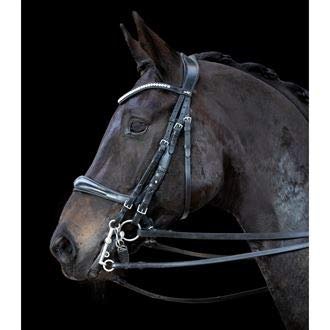 Schockemhle Equitus Gamma Double Bridle, Size COB-C/S, Black Patent/Silver