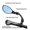 Hafny NEW Handlebar Bike Mirror, HD Glass Lens (Anti-glare Blue Left) HF-M902LB-FR01 view 3