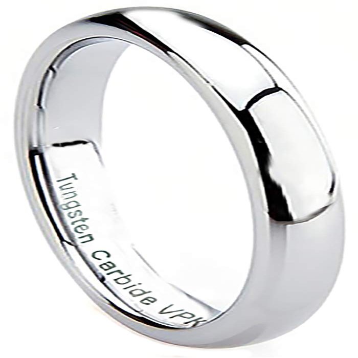 VPKJewelry Tungsten Carbide Silver Adult Wedding Engagement Comfort Fit Band 2mm 3mm 4mm 5mm 6mm 7mm 8mm 10 mm Ring (5 mm, 10.5)