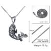 PAMTIER Unisex Chinese Lucky Koi Fish Necklace Silver with Chain view 3