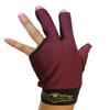 2019 Champion Cut 3 Finger Pool Cue Stick Glove- Left Hand Predator(Blue, Wine, Black) (Wine and Black, Large) view 3