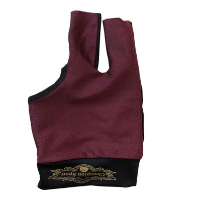 2019 Champion Cut 3 Finger Pool Cue Stick Glove- Left Hand Predator(Blue, Wine, Black) (Wine and Black, X-Large)