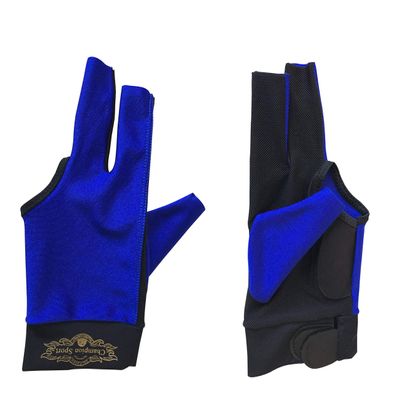 2019 Champion Cut 3 Finger Pool Cue Stick Glove- Left Hand Predator(Blue, Wine, Black) (Blue and Black, X-Large)