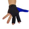 2019 Champion Cut 3 Finger Pool Cue Stick Glove- Left Hand Predator(Blue, Wine, Black) (Blue and Black, X-Large) view 3