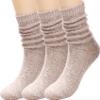 3 Pairs Women Winter Wool Cable Knit Crew Knee High Boot Socks,Size 5-11 W605 view 1
