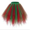 Big Girls Tutu Skirts Layered Tulle Red Green Sparkle Tutu view 1