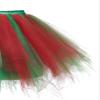 Big Girls Tutu Skirts Layered Tulle Red Green Sparkle Tutu view 3