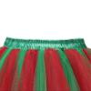 Big Girls Tutu Skirts Layered Tulle Red Green Sparkle Tutu view 4